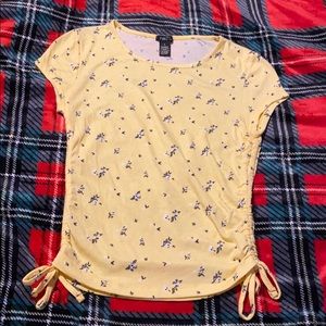 Ruched side baby tee